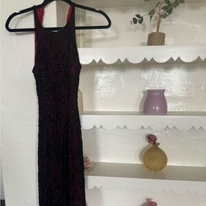Beaded blackless vintage dress